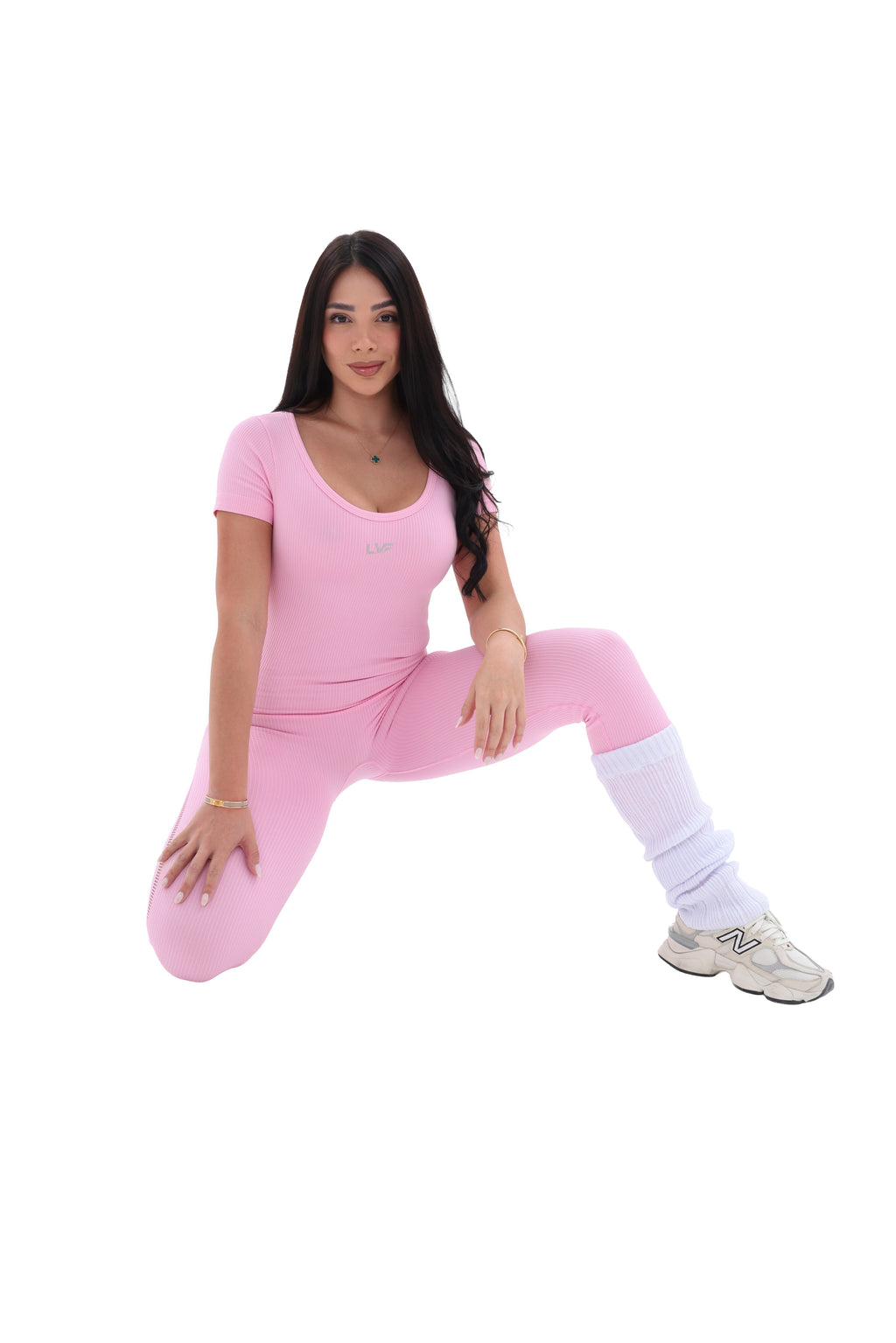 Seamless Open-Back Jumpsuit with Side Cut-Out